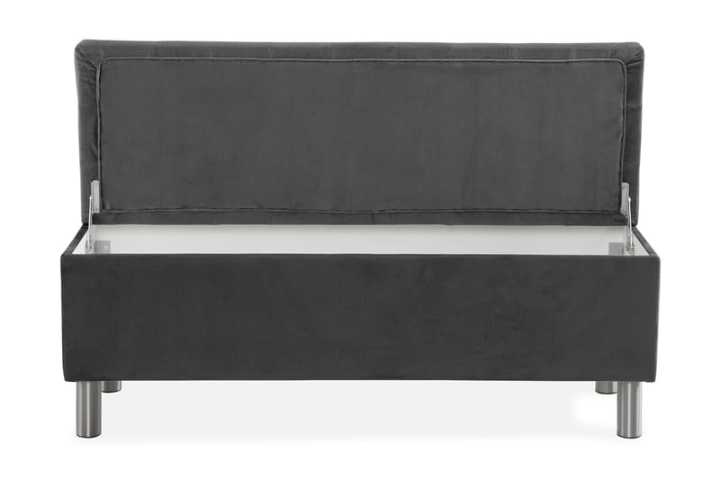 Sängynpäätyarkku Rebeca 140 cm Neliö - Tummanharmaa - Huonekalut - Sänky - Sängyn lisävarusteet & sängynpäädyt - Makuuhuoneen säilytys - Sängynpäätylaatikko