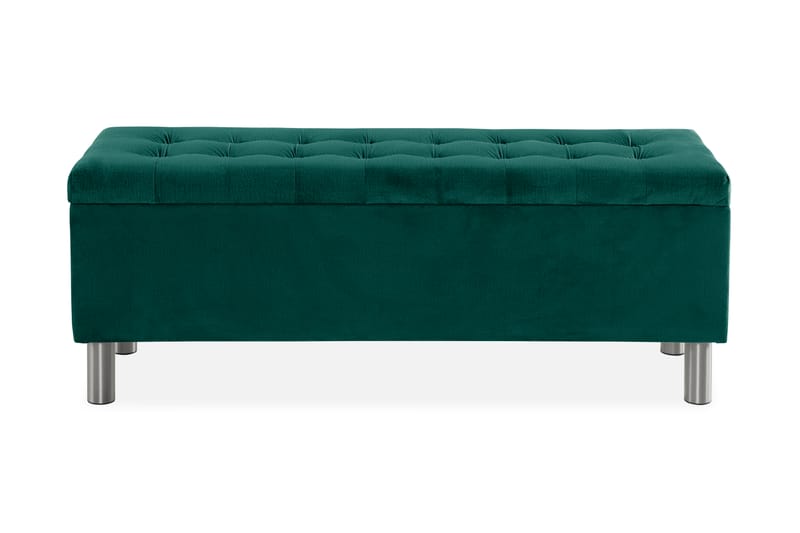 Sängynpäätyarkku Rebeca 140 cm Neliö - Vihreä - Huonekalut - Sänky - Sängyn lisävarusteet & sängynpäädyt - Makuuhuoneen säilytys - Sängynpäätylaatikko