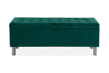 Sängynpäätyarkku Rebeca 140 cm Neliö - Vihreä - Huonekalut - Sänky - Sängyn lisävarusteet & sängynpäädyt - Makuuhuoneen säilytys - Sängynpäätylaatikko