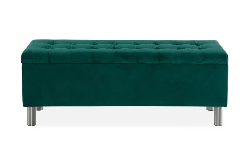 Sängynpäätyarkku Rebeca 140 cm Neliö - Vihreä - Huonekalut - Sänky - Sängyn lisävarusteet & sängynpäädyt - Makuuhuoneen säilytys - Sängynpäätylaatikko