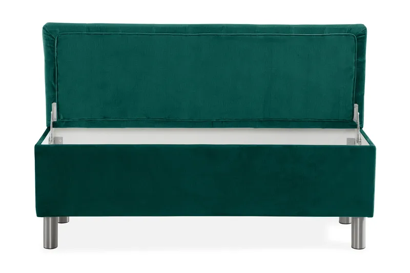 Sängynpäätyarkku Rebeca 140 cm Neliö - Vihreä - Huonekalut - Sänky - Sängyn lisävarusteet & sängynpäädyt - Makuuhuoneen säilytys - Sängynpäätylaatikko