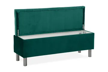 Sängynpäätyarkku Rebeca 140 cm Neliö - Vihreä - Huonekalut - Sänky - Sängyn lisävarusteet & sängynpäädyt - Makuuhuoneen säilytys - Sängynpäätylaatikko