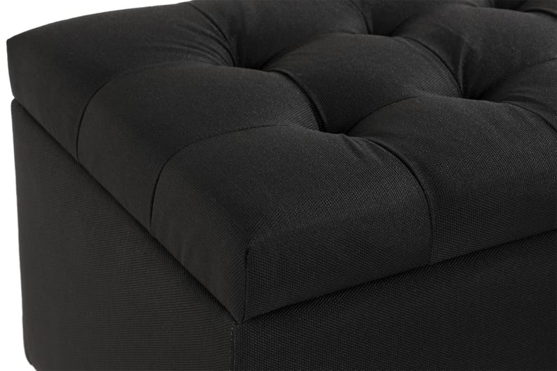 Sängynpäätyarkku Rebeca 140 cm Ruutu - Musta - Huonekalut - Sänky - Sängyn lisävarusteet & sängynpäädyt - Makuuhuoneen säilytys - Sängynpäätylaatikko