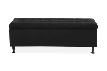 Sängynpäätyarkku Rebeca 140 cm Ruutu - Musta - Huonekalut - Sänky - Sängyn lisävarusteet & sängynpäädyt - Makuuhuoneen säilytys - Sängynpäätylaatikko