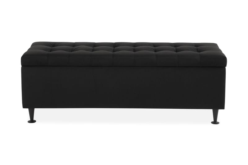 Sängynpäätyarkku Rebeca 140 cm Ruutu - Musta - Huonekalut - Sänky - Sängyn lisävarusteet & sängynpäädyt - Makuuhuoneen säilytys - Sängynpäätylaatikko