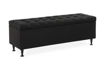 Sängynpäätyarkku Rebeca 140 cm Ruutu - Musta - Huonekalut - Sänky - Sängyn lisävarusteet & sängynpäädyt - Makuuhuoneen säilytys - Sängynpäätylaatikko