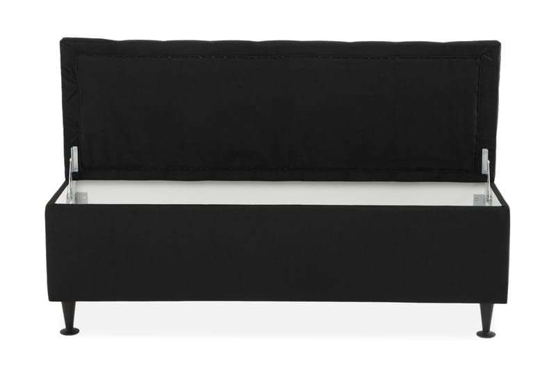 Sängynpäätyarkku Rebeca 140 cm Ruutu - Musta - Huonekalut - Sänky - Sängyn lisävarusteet & sängynpäädyt - Makuuhuoneen säilytys - Sängynpäätylaatikko