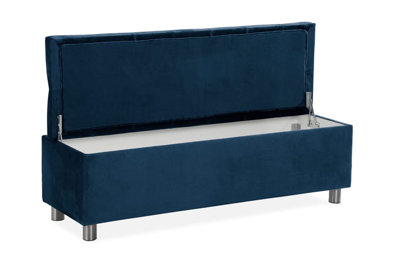 Sängynpäätyarkku Rebeca 140 cm - Sininen - Huonekalut - Sänky - Sängyn lisävarusteet & sängynpäädyt - Makuuhuoneen säilytys - Sängynpäätylaatikko