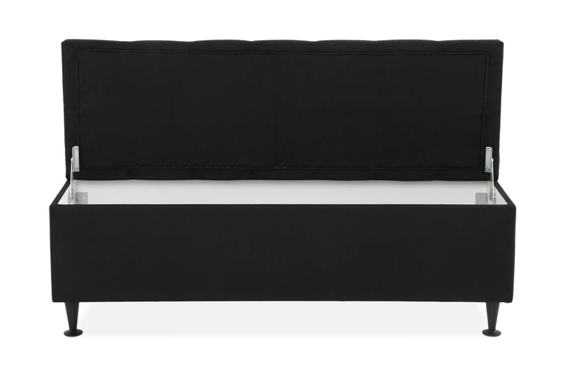 Sängynpäätyarkku Rebeca 140 cm Topattu - Musta - Huonekalut - Sänky - Sängyn lisävarusteet & sängynpäädyt - Makuuhuoneen säilytys - Sängynpäätylaatikko