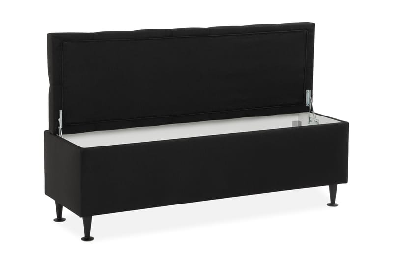 Sängynpäätyarkku Rebeca 140 cm Topattu - Musta - Huonekalut - Sänky - Sängyn lisävarusteet & sängynpäädyt - Makuuhuoneen säilytys - Sängynpäätylaatikko