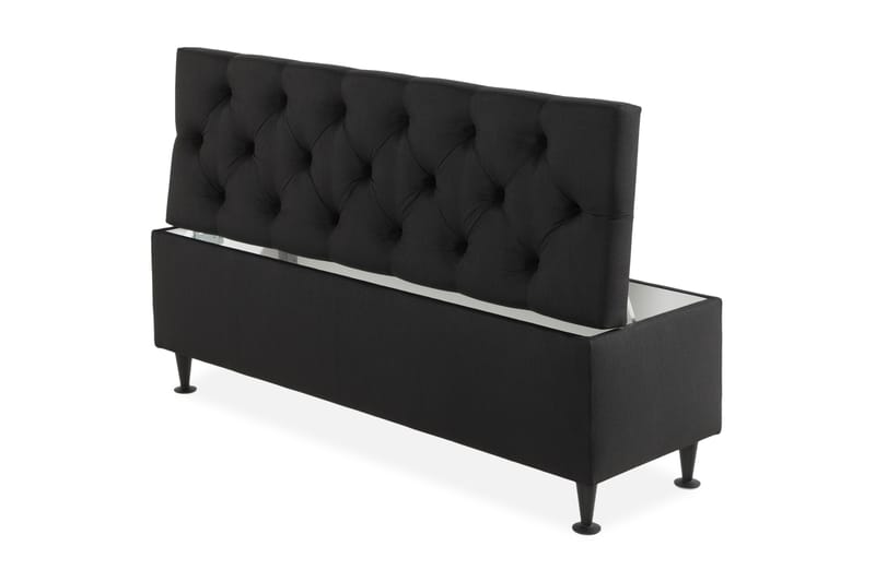 Sängynpäätyarkku Rebeca 140 cm Topattu - Musta - Huonekalut - Sänky - Sängyn lisävarusteet & sängynpäädyt - Makuuhuoneen säilytys - Sängynpäätylaatikko