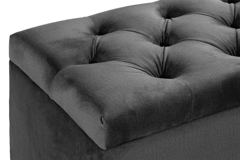 Sängynpäätyarkku Rebeca 140 cm - Tummanharmaa - Huonekalut - Sänky - Sängyn lisävarusteet & sängynpäädyt - Makuuhuoneen säilytys - Sängynpäätylaatikko