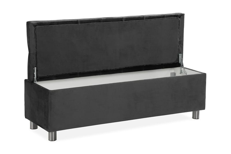 Sängynpäätyarkku Rebeca 140 cm - Tummanharmaa - Huonekalut - Sänky - Sängyn lisävarusteet & sängynpäädyt - Makuuhuoneen säilytys - Sängynpäätylaatikko