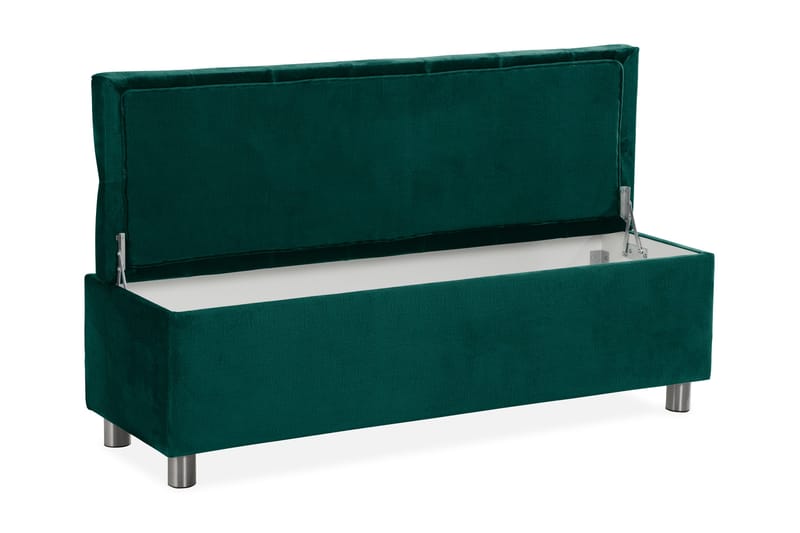 Sängynpäätyarkku Rebeca 140 cm - Vihreä - Huonekalut - Sänky - Sängyn lisävarusteet & sängynpäädyt - Makuuhuoneen säilytys - Sängynpäätylaatikko