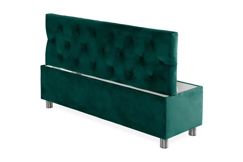 Sängynpäätyarkku Rebeca 140 cm - Vihreä - Huonekalut - Sänky - Sängyn lisävarusteet & sängynpäädyt - Makuuhuoneen säilytys - Sängynpäätylaatikko