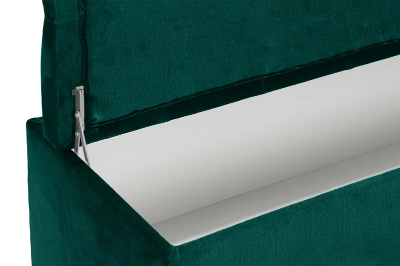 Sängynpäätyarkku Rebeca 140 cm - Vihreä - Huonekalut - Sänky - Sängyn lisävarusteet & sängynpäädyt - Makuuhuoneen säilytys - Sängynpäätylaatikko