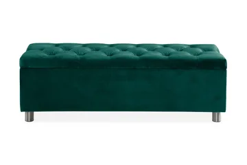 Sängynpäätyarkku Rebeca 140 cm - Vihreä - Huonekalut - Sänky - Sängyn lisävarusteet & sängynpäädyt - Makuuhuoneen säilytys - Sängynpäätylaatikko
