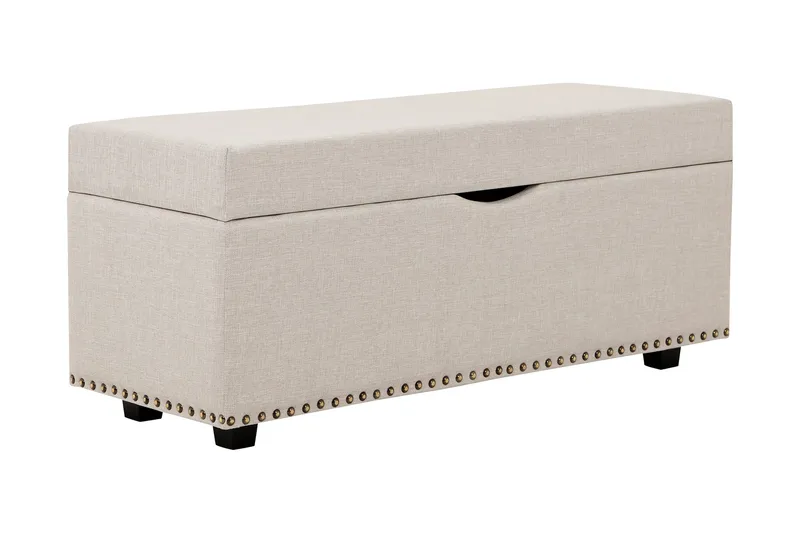 Sängynpäätyarkku Rosalie Beige - Huonekalut - Sänky - Sängyn lisävarusteet & sängynpäädyt - Makuuhuoneen säilytys - Sängynpäätylaatikko