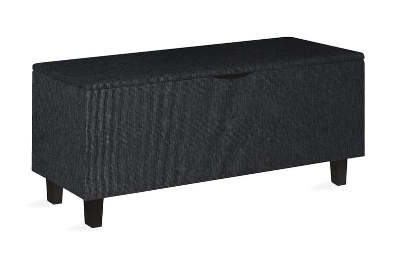 Sängynpäätyarkku Saskia 130 cm - Musta/Metalli - Huonekalut - Sänky - Sängyn lisävarusteet & sängynpäädyt - Makuuhuoneen säilytys - Sängynpäätylaatikko