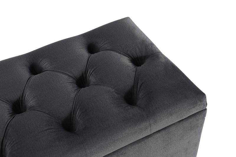 Sängynpäätyarkku Torsö Sametti - Musta - Huonekalut - Sänky - Sängyn lisävarusteet & sängynpäädyt - Makuuhuoneen säilytys - Sängynpäätylaatikko