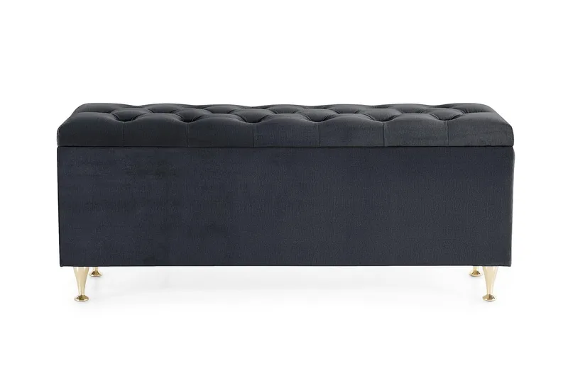 Sängynpäätyarkku Torsö Sametti - Musta - Huonekalut - Sänky - Sängyn lisävarusteet & sängynpäädyt - Makuuhuoneen säilytys - Sängynpäätylaatikko