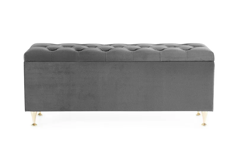 Sängynpäätyarkku Torsö Sametti - Tummanharmaa - Huonekalut - Sänky - Sängyn lisävarusteet & sängynpäädyt - Makuuhuoneen säilytys - Sängynpäätylaatikko