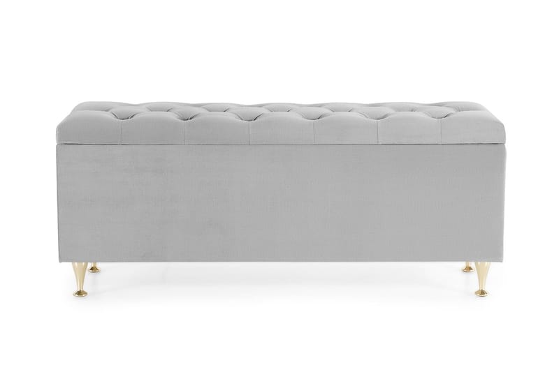 Sängynpäätyarkku Torsö Sametti - Vaaleanharmaa - Huonekalut - Sänky - Sängyn lisävarusteet & sängynpäädyt - Makuuhuoneen säilytys - Sängynpäätylaatikko