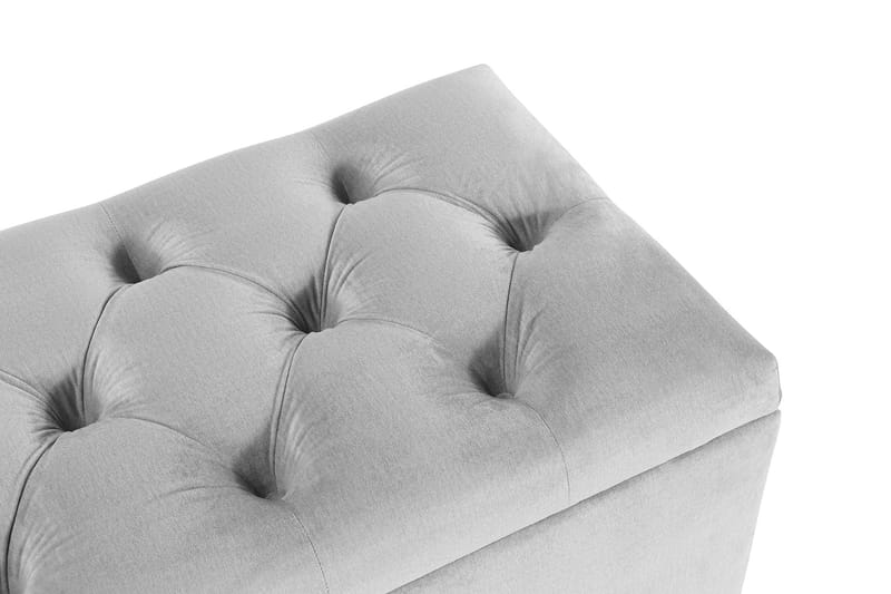 Sängynpäätyarkku Torsö Sametti - Vaaleanharmaa - Huonekalut - Sänky - Sängyn lisävarusteet & sängynpäädyt - Makuuhuoneen säilytys - Sängynpäätylaatikko