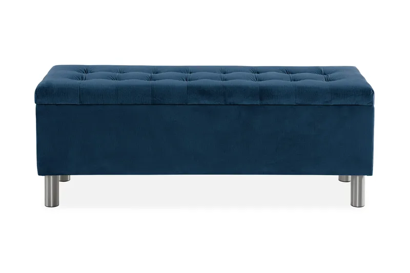 Sängynpäätyarkku Rebeca 140 cm Neliö - Sininen - Huonekalut - Sänky - Sängyn lisävarusteet & sängynpäädyt - Makuuhuoneen säilytys - Sängynpäätylaatikko