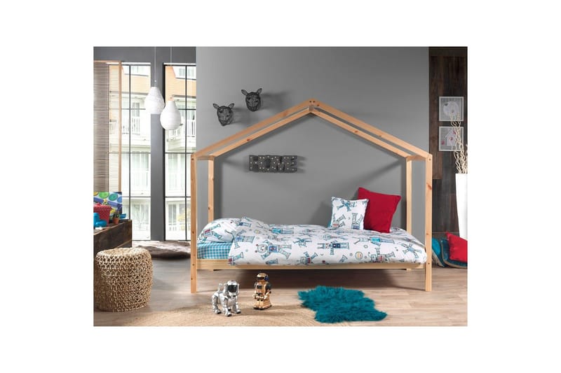 Sänky ilman aitaa ja tekstiilisarja laatikolla Dallas 90x200 cm Luonnollinen - Luonnollinen - Huonekalut - Sänky - Sängyn lisävarusteet & sängynpäädyt - Makuuhuoneen säilytys