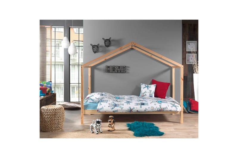 Sänky ilman aitaa ja tekstiilisarja laatikolla Dallas 90x200 cm Luonnollinen - Luonnollinen - Huonekalut - Sänky - Sängyn lisävarusteet & sängynpäädyt - Makuuhuoneen säilytys