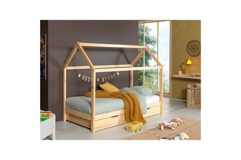 Sänky laatikolla Dallas 90x200 cm Antrasiitti - Antrasiitti - Huonekalut - Sänky - Sängyn lisävarusteet & sängynpäädyt - Makuuhuoneen säilytys