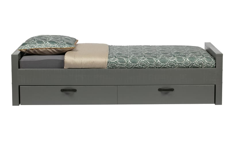 Sänkylaatikko Janey 92x198 cm - Harmaa/Musta - Huonekalut - Sänky - Sängyn lisävarusteet & sängynpäädyt - Makuuhuoneen säilytys