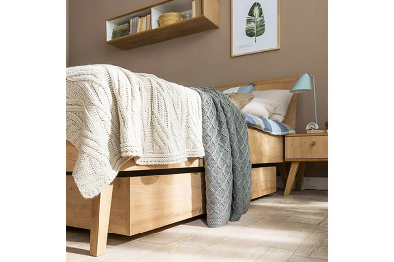 Sänkylaatikko Nature Luonnonväri/Valkoinen - VOX - Huonekalut - Sänky - Sängyn lisävarusteet & sängynpäädyt - Makuuhuoneen säilytys