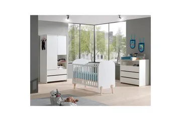 Vauvansänky ja lipasto hoitopäällisellä ja vaatekaappi Kiddy 2-ovinen - 2-ovinen - Huonekalut - Sänky - Sängyn lisävarusteet & sängynpäädyt - Makuuhuoneen säilytys