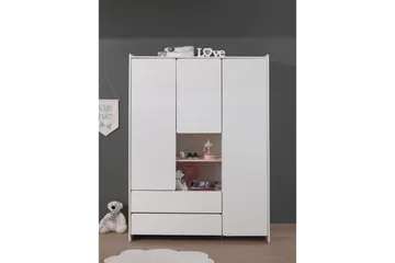 Vauvansänky lipastolla ja vaipanvaihtopäällä, vaatekaappi, kirjahylly Kiddy 3 ovea - 3 ovea - Huonekalut - Sänky - Sängyn lisävarusteet & sängynpäädyt - Makuuhuoneen säilytys