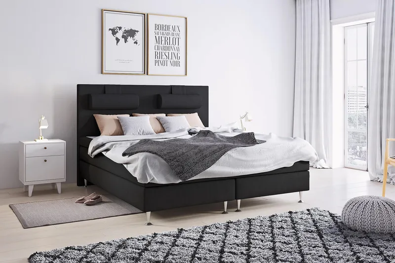 Niskatyyny Meja Suuri 1-pak - Musta - Huonekalut - Sänky - Sängyn lisävarusteet & sängynpäädyt