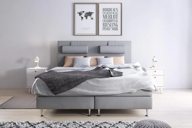 Niskatyyny Meja Suuri 1-pak - Vaaleanharmaa - Huonekalut - Sänky - Sängyn lisävarusteet & sängynpäädyt