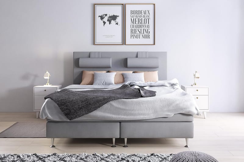 Niskatyyny Meja Suuri 1-pak - Vaaleanharmaa - Huonekalut - Sänky - Sängyn lisävarusteet & sängynpäädyt