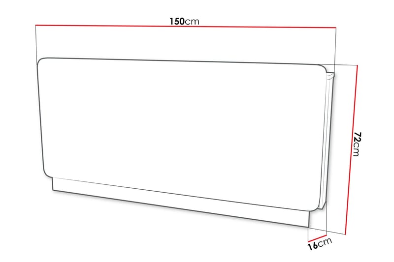 Rauk Pääty 150 cm - Beige/Valkoinen - Huonekalut - Sänky - Sängyn lisävarusteet & sängynpäädyt - Sängynpääty