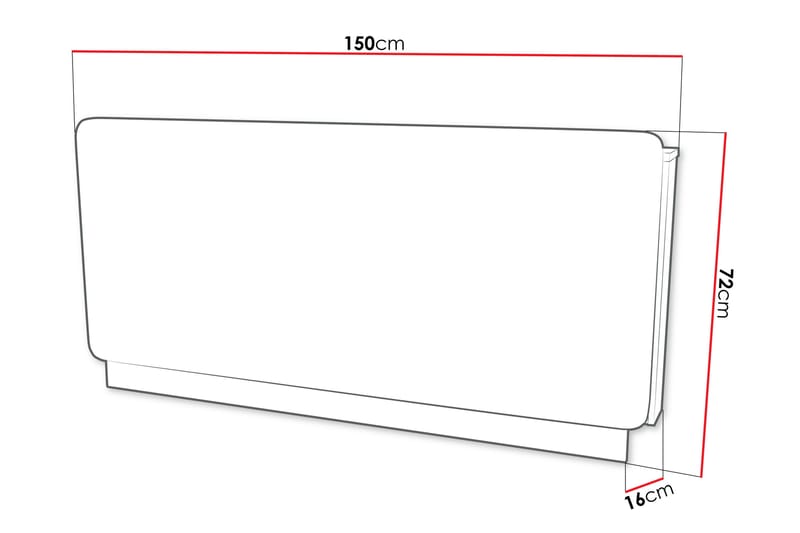 Rauk Pääty 150 cm - Beige/Valkoinen - Huonekalut - Sänky - Sängyn lisävarusteet & sängynpäädyt - Sängynpääty
