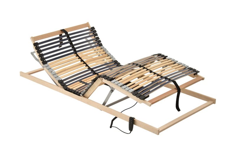 Sähkökäyttöinen sälepohja 28 sälettä 7 vyöhykettä 80x200 cm - Ruskea - Huonekalut - Sänky - Sängyn lisävarusteet & sängynpäädyt - Sälepohjat