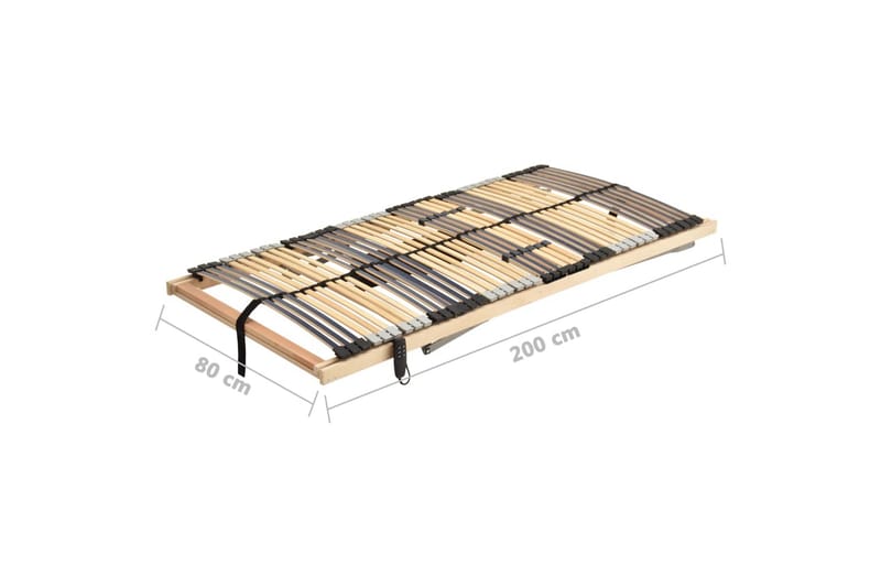 Sähkökäyttöinen sälepohja 42 sälettä 7 vyöhykettä 80x200 cm - Ruskea - Huonekalut - Sänky - Sängyn lisävarusteet & sängynpäädyt - Sälepohjat