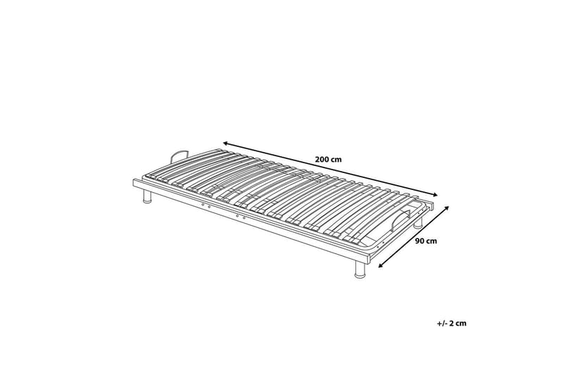 Sälepohja Comfort 90x200 cm - Hopea - Huonekalut - Sänky - Sängyn lisävarusteet & sängynpäädyt - Sälepohjat