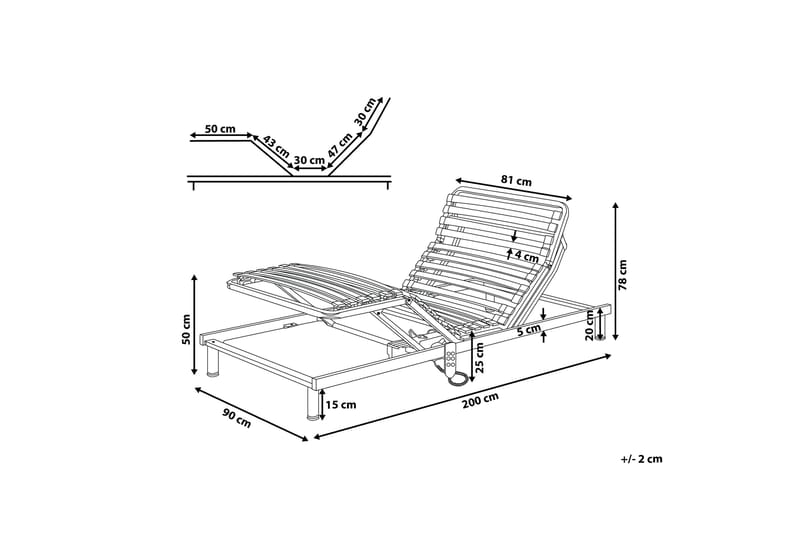 Sälepohja Comfort 90x200 cm - Huonekalut - Sänky - Sängyn lisävarusteet & sängynpäädyt - Sälepohjat