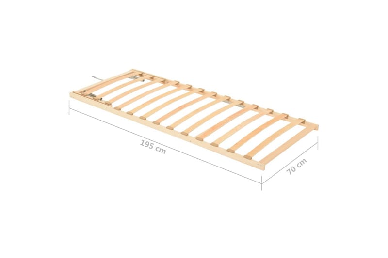 Sängyn sälepohja 13 sälettä säädettävä yläosa 70x200 cm - Ruskea - Huonekalut - Sänky - Sängyn lisävarusteet & sängynpäädyt - Sälepohjat