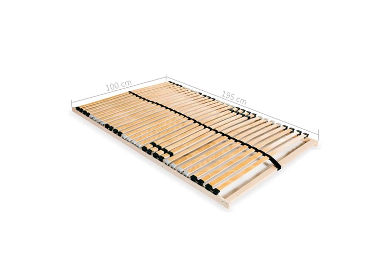 Sängyn sälepohja 28 säleellä 7 osaa 100x200 cm - Ruskea - Huonekalut - Sänky - Sängyn lisävarusteet & sängynpäädyt - Sälepohjat