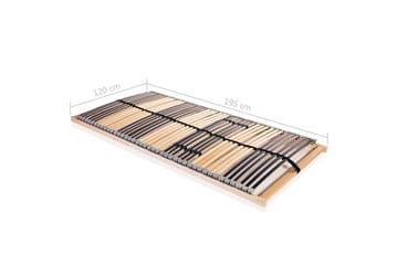 Sängyn sälepohja 42 säleellä 7 vyöhykettä 120x200 cm - Sininen - Huonekalut - Sänky - Sängyn lisävarusteet & sängynpäädyt - Sälepohjat
