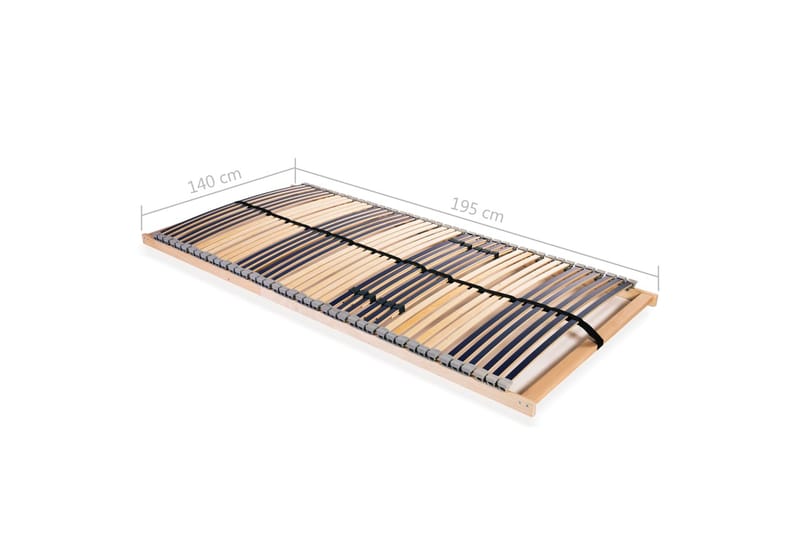 Sängyn sälepohja 42 säleellä 7 vyöhykettä 140x200 cm - Sininen - Huonekalut - Sänky - Sängyn lisävarusteet & sängynpäädyt - Sälepohjat