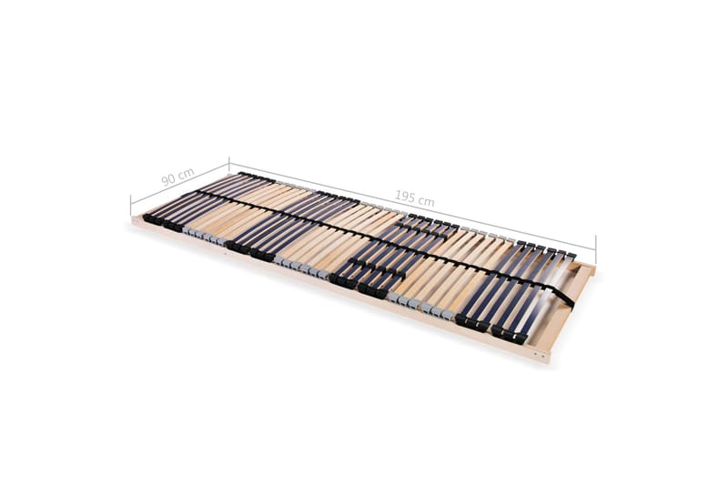 Sängyn sälepohja 42 säleellä 7 vyöhykettä 90x200 cm - Sininen - Huonekalut - Sänky - Sängyn lisävarusteet & sängynpäädyt - Sälepohjat